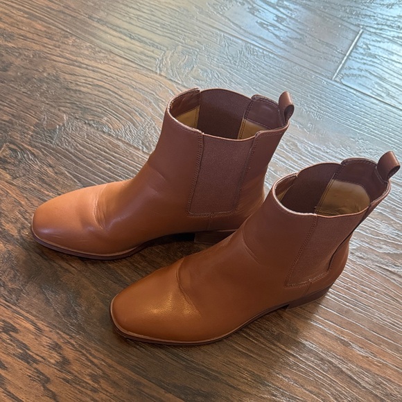 J. Crew Tan Vegan Faux Leather Ankle Boots - Picture 4 of 16